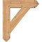 Ekena Millwork Traditional Arts and Crafts Smooth Bracket w/ Offset Brace, Western Red Cedar, 7 1/2"W x 28"D x 32"H BKT0806X28X32TRA03SWR - alternate 3